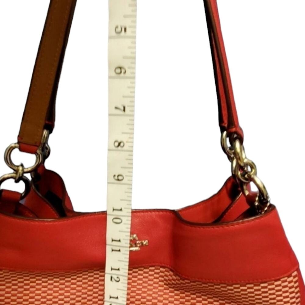 Coach F57540‎ Legacy Jacquard Lexy Shoulder Bag Milk Bright Pink - Picture 7 of 16